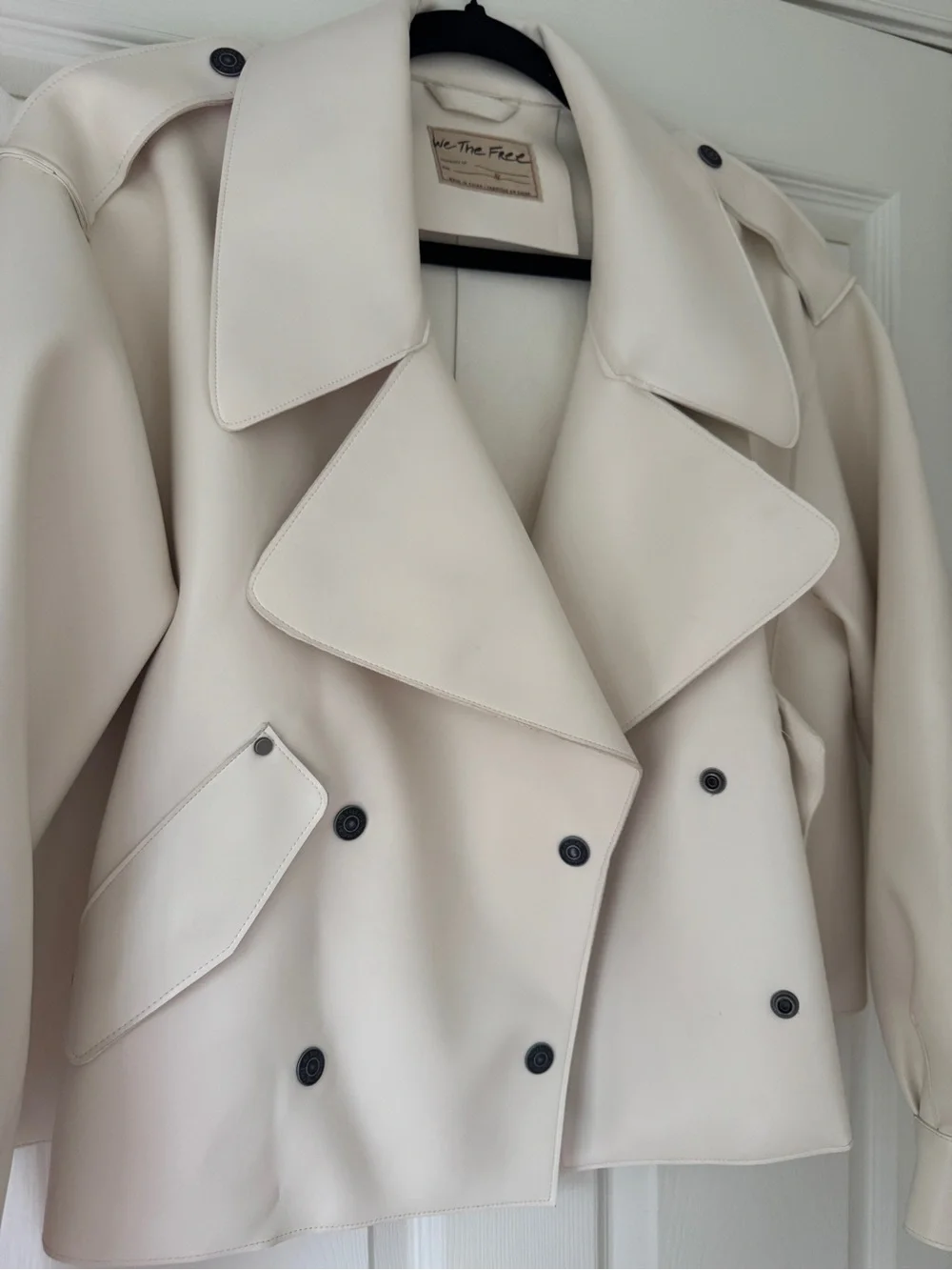 Free People Alexis cropped vegan leather jacket